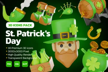 St. Patricks Tag 3D Icon Pack