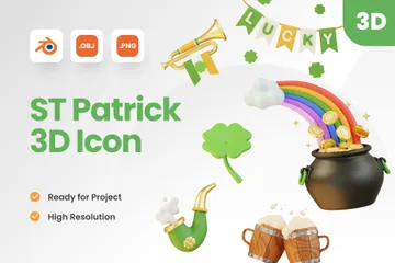 St. Patrick Tag 3D Icon Pack