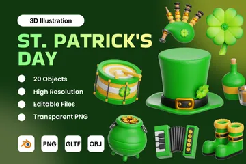 St Patricks Day 3D Icon Pack