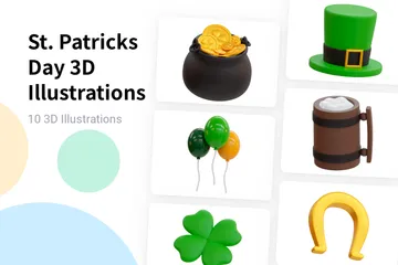 St. Patricks Tag 3D Illustration Pack