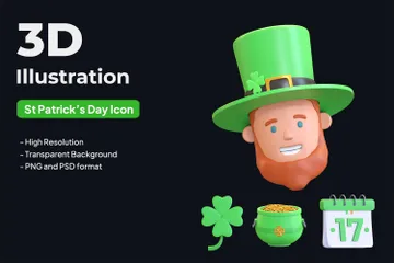 St. Patrick's Day - Der Tag des Heiligen Patrick 3D Illustration Pack