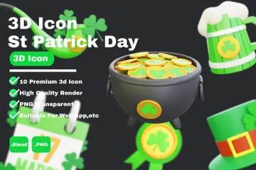 St. Patrick's Day - Der Tag des Heiligen Patrick 3D Icon Pack