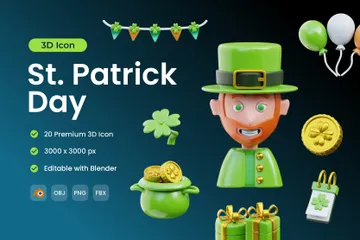 St. Patricks Tag 3D Icon Pack