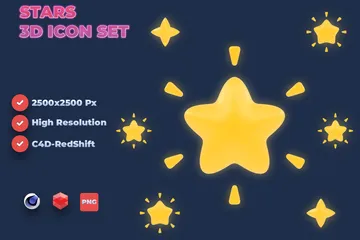 Stars 3D Icon Pack