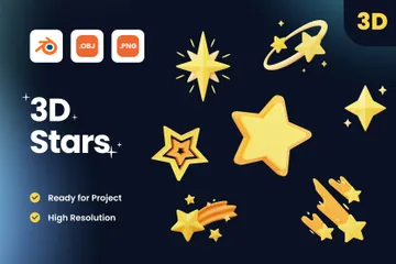 Stars 3D Icon Pack