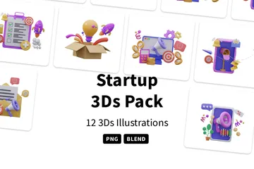 Start-up 3D Icon Pack