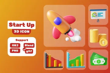 Start-up 3D Icon Pack