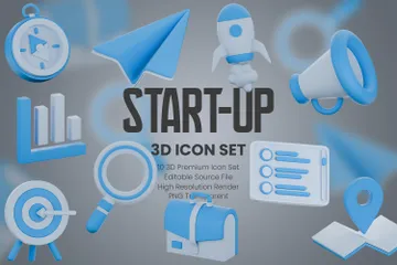 Start-up 3D Icon Pack