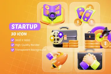 Start-up 3D Icon Pack