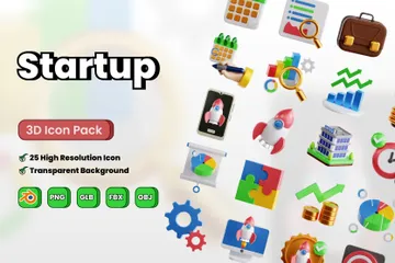 Start-up 3D Icon Pack