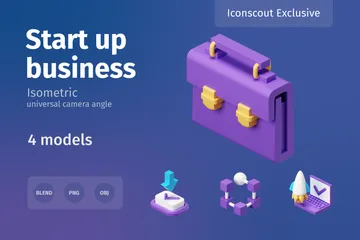 Start Up Business 3D Illustration Pack