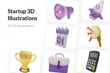 Startup 3D Illustration Pack