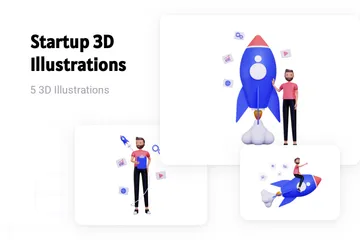 Startup 3D Illustration Pack