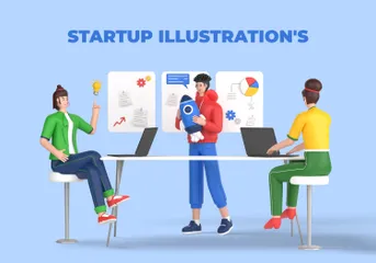 Startup 3D Illustration Pack