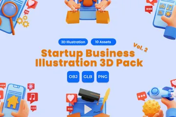 Startup Business 3D Icon Pack