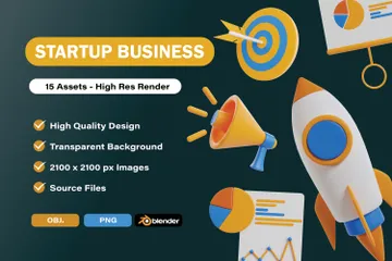 Startup Business 3D Icon Pack