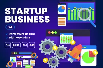 Startup Business Vol. 1 3D Icon Pack