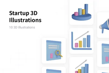 Startup Set 1 3D Illustration Pack