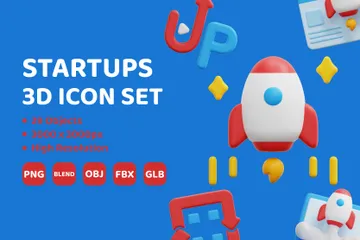Startups 3D Icon Pack