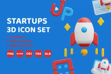 Startups 3D Icon Pack