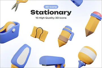 Stationary 3D Icon Pack