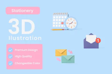 Stationery 3D Icon Pack