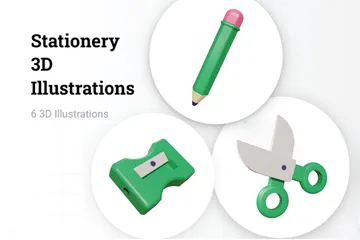 Stationery 3D Illustration Pack