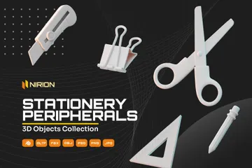 Stationery Peripherals 3D Icon Pack