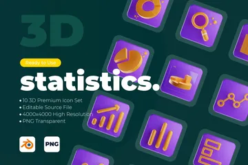 Statistics 3D Illustration Pack
