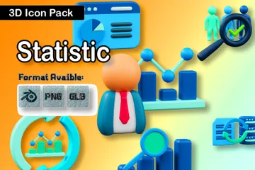 Statistique Pack 3D Icon