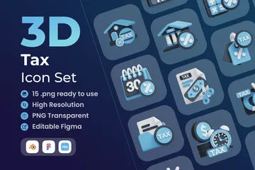 Steuer 3D Icon Pack