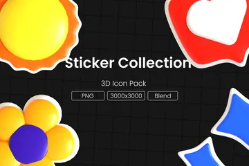 Sticker Collection 3D Icon Pack