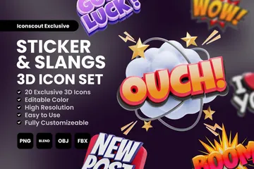 Sticker & Slangs 3D Icon Pack