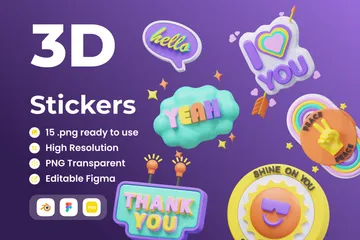 Stickers 3D Icon Pack