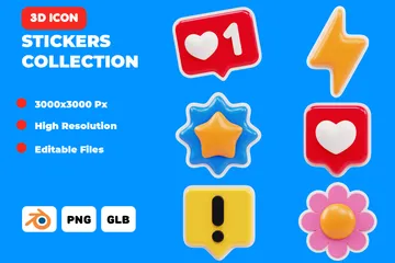 Stickers Collection 3D Sticker Pack