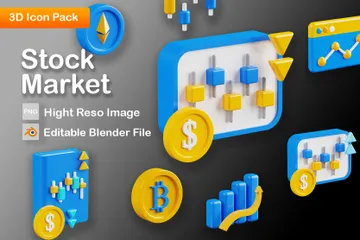 Stock Market 3D Icon Pack