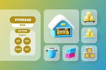 Stockage Pack 3D Icon
