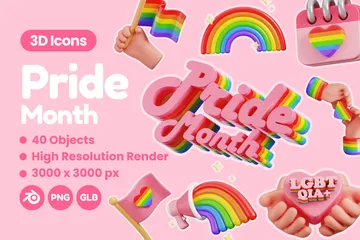 Pride-Monat 3D Icon Pack