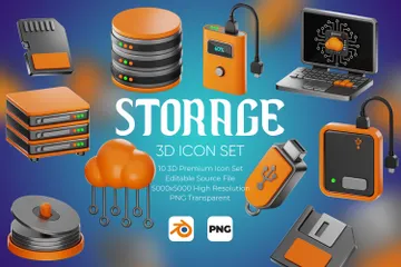 Storage 3D Icon Pack