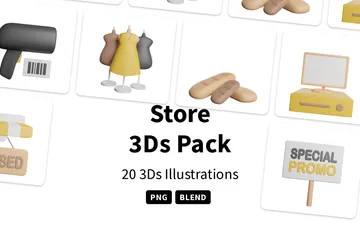Store 3D Icon Pack