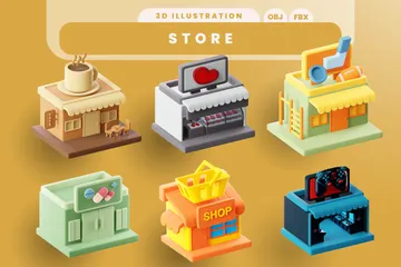 Store 3D Icon Pack