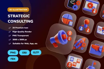 Strategic Consulting 3D Icon Pack