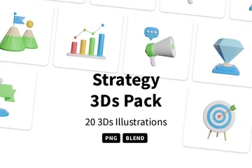 Strategy 3D Icon Pack