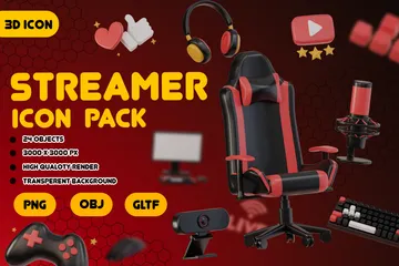 Streamer 3D Icon Pack