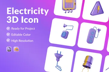 Elektrizität 3D Illustration Pack