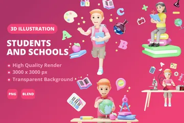Student And School Vol I 3D Illustration Pack