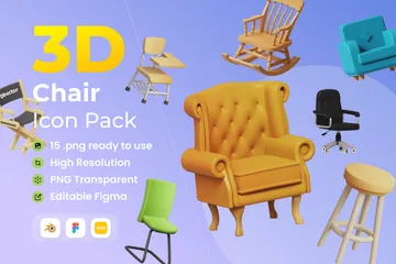 Stuhl 3D Icon Pack