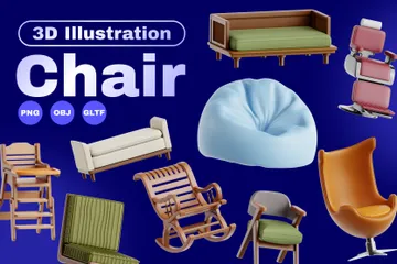Stühle 3D Icon Pack