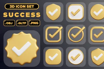 Success 3D Icon Pack
