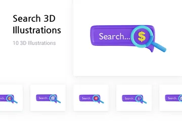 Suchen 3D Illustration Pack